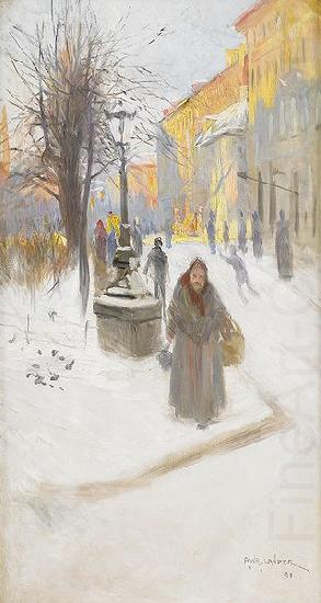 Alf Wallander Artillerigatan in Winter Dress china oil painting image